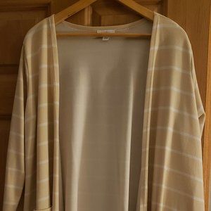 Lularoe Peach Striped Caroline